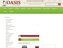 Tablet Screenshot of oasishealthstore.com